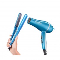 Kit Ionic Nano Titanium de Secador 2000W + Plancha 9559 BaBylissPRO