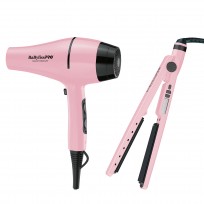Combo Secador 2000W + Plancha Nano Titanium Pink BabylissPRO