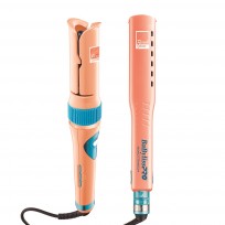 Combo Rizador Miracurl + Plancha 4093 Nano Titanium Peach Glow BabylissPRO